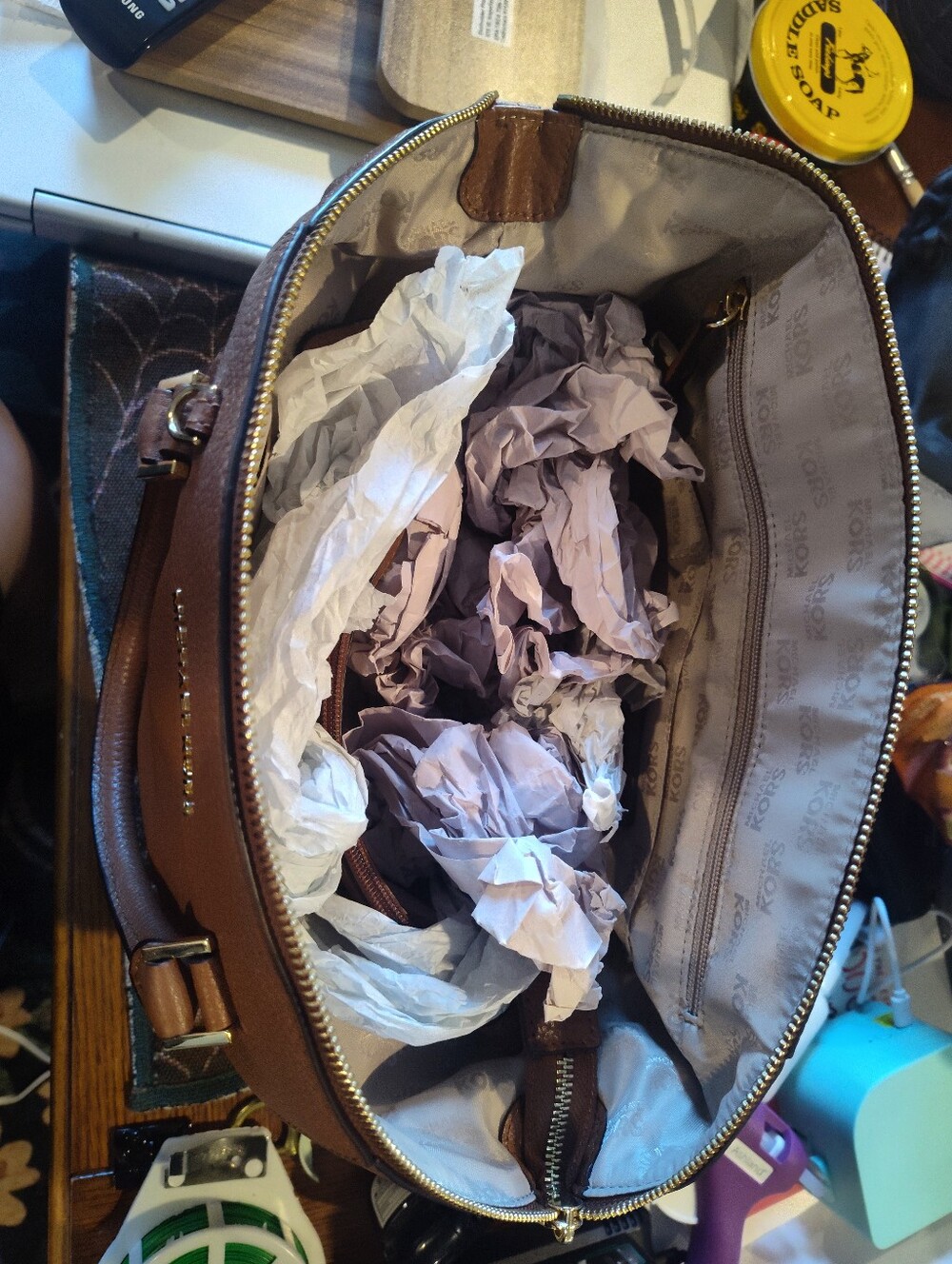 Michael Kors Riley Handbag - Picture 3 of 9